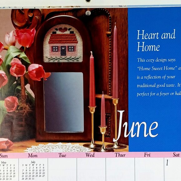 Plastic Canvas 1991 Calendar The Needlecraft Shop 12 Projects 28 Pages Vtg - Picture 12 of 16